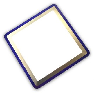 LED Deckenleuchte ANTON, 35cm, 15W, neutral, Rahmen Blau